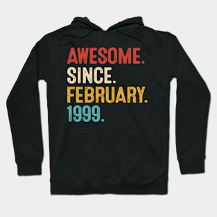 Vintage 1999 February Vintage Birthday Hoodie